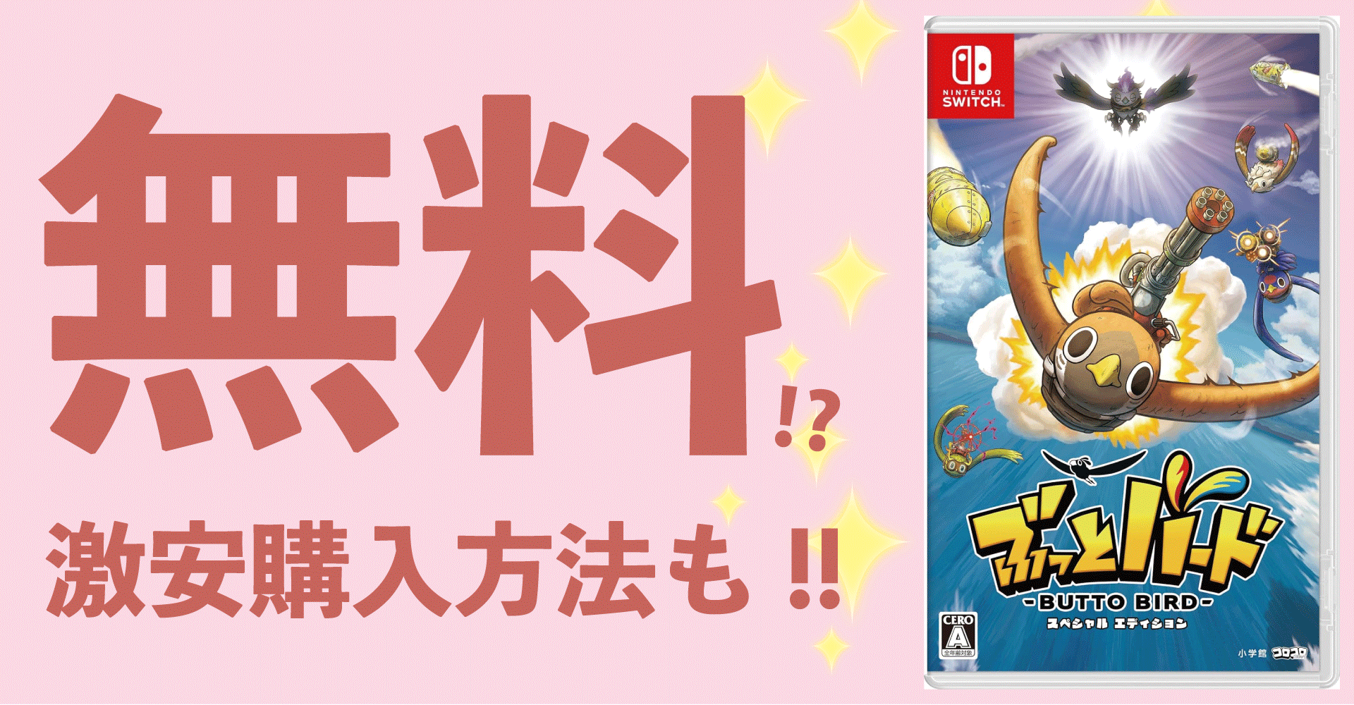 『ぶっとバード』が無料？激安購入方法も！【Switch】